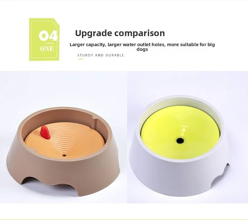 The non-slip mouth-guard waterproof floating bowl for pets is suitable for large, medium and small-sized cats and dogs