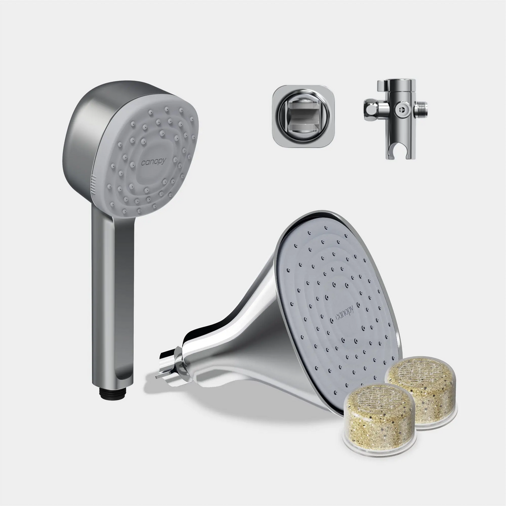 1Pcs 4-in-1 Filtered Shower System | Includes Handheld & Fixed Shower Head + Diverter + Mount