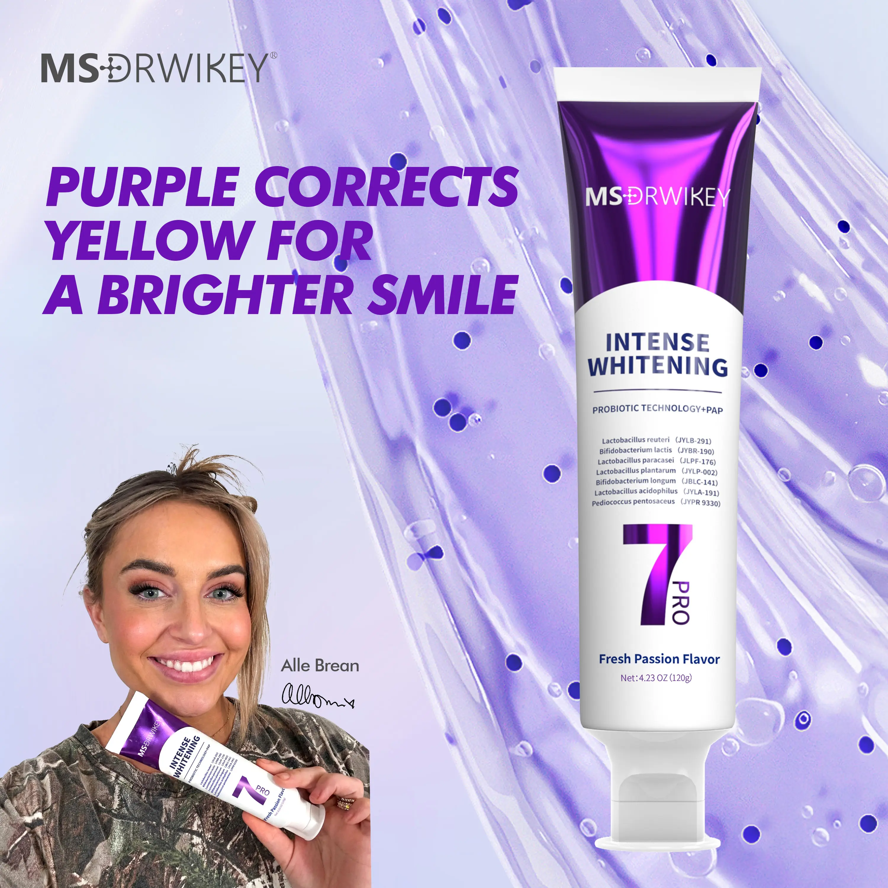 New 7-Pro Intensive Toothpaste | Upgraded Purple Formula with 7 Probiotics |  Long-Lasting Freshness