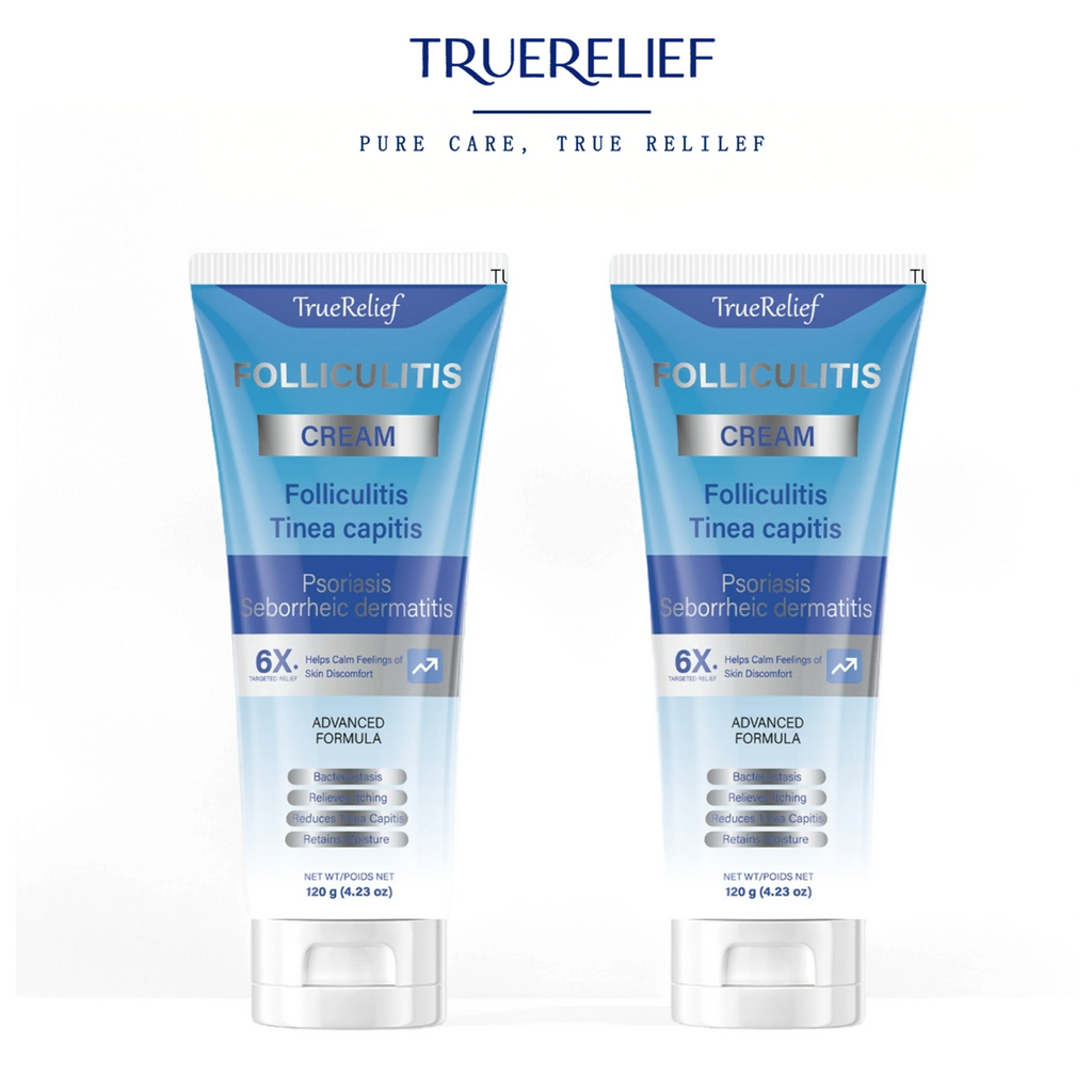 TrueRelief Botanical Folliculitis Care Cream – Soothing Moisturizer for Scalp, Face & Body