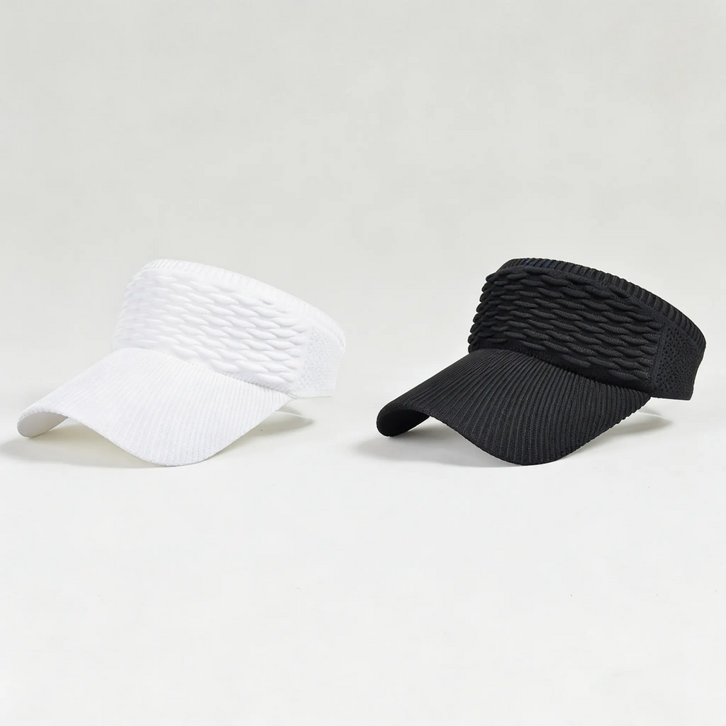 2Pcs Women's High Ponytail Sun Visor Hat |  Aesthetic Breathable Open-Top UV Protection Cap | Birthday Gift for Her Running Hiking Beach Travel Outdoor Daily Wear