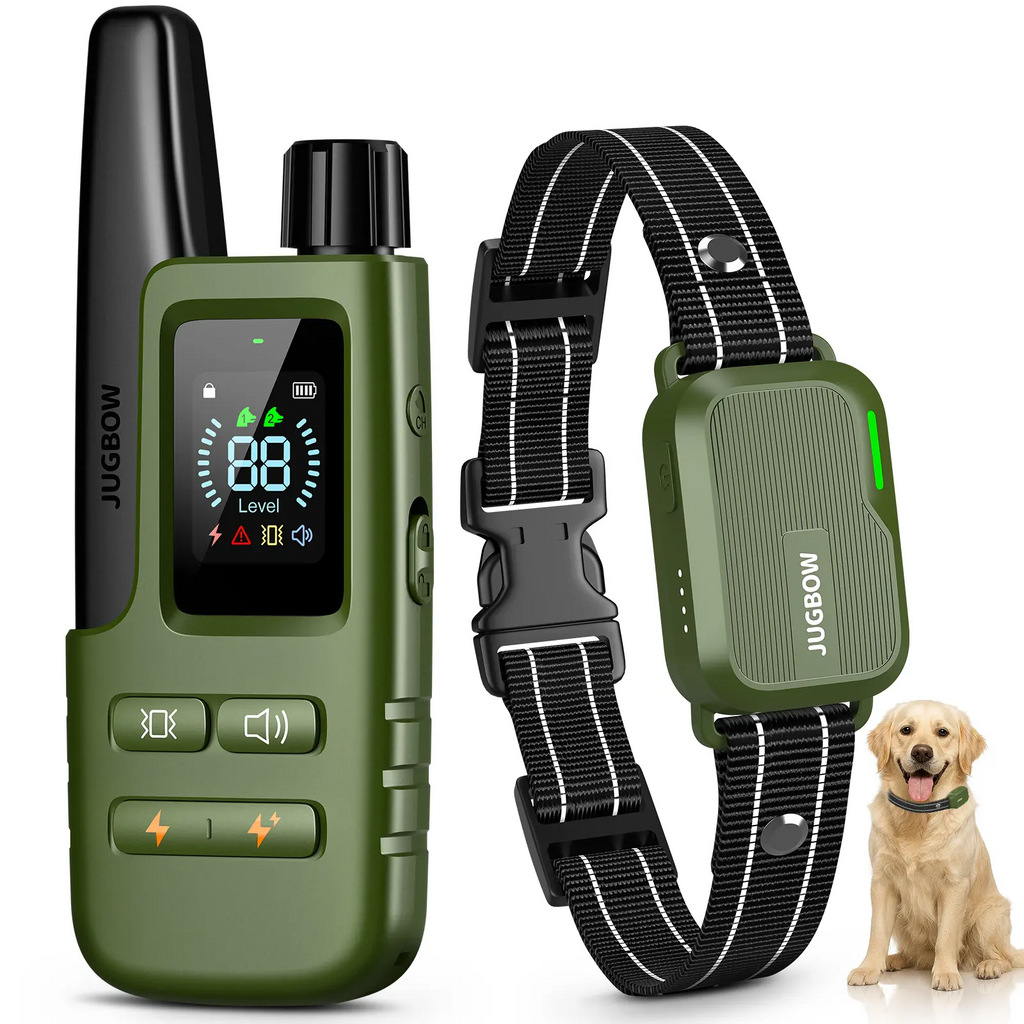 1 Dog Training Collar 4500FT Dog Training Behavior Aid, Remote IPX8 Waterproof with 4 Training Modes, Outdoor Rechargeable E-Collar DT61