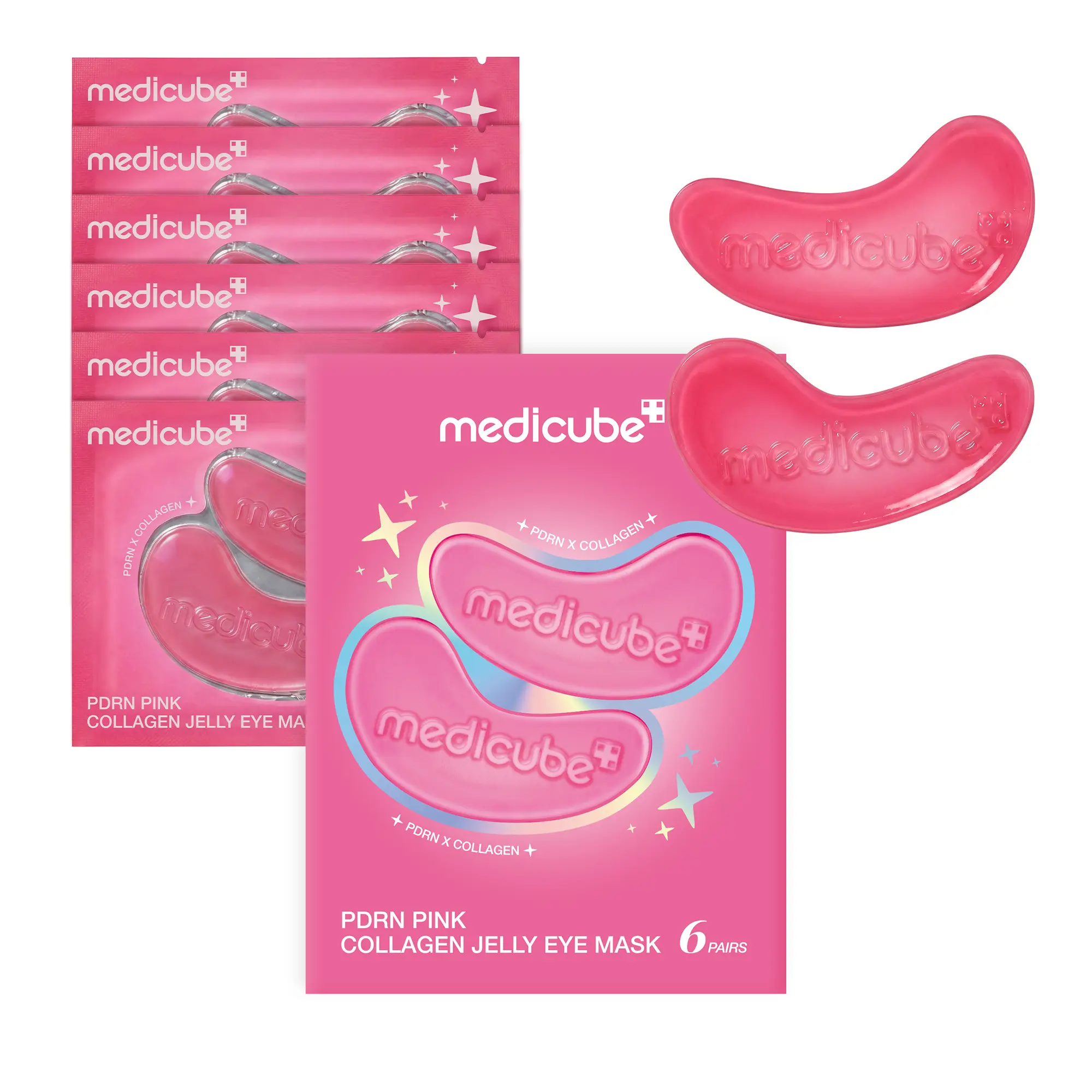 Pink Collagen Jelly Eye Mask | Hydrogel Eye Patches with PDRN, Collagen, NAD | Refreshing for Puffy, Tired Eyes | Firming for Look of Wrinkles, Fine Lines | Korean Skincare (6/28/50 Pairs)