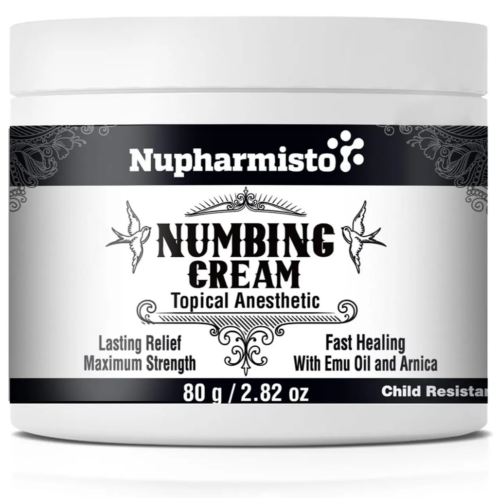 Tattoo Numbing Cream: Maximum Strength Lidocaine & Menthol for Long-Lasting Pain Relief During Tattoos, Piercings, and Waxing