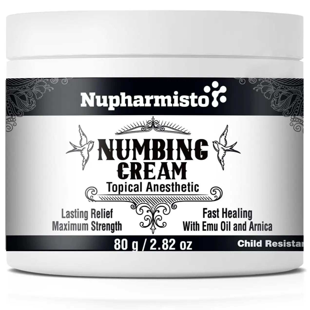 Tattoo Numbing Cream: Maximum Strength Lidocaine & Menthol for Long-Lasting Pain Relief During Tattoos, Piercings, and Waxing