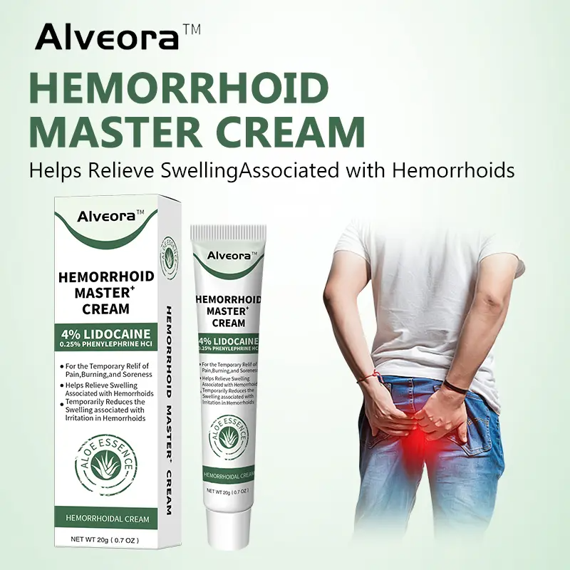 Alveora 3 Hemorrhoid，Lidocaine, glycerin, camphor, methyl salicylate, antibacterial, anti-inflammatory, cooling and itching relief, pain relief, bacterial inhibition, skin moisturizing Purple Daisy Color Solution Therapy Therapeutic