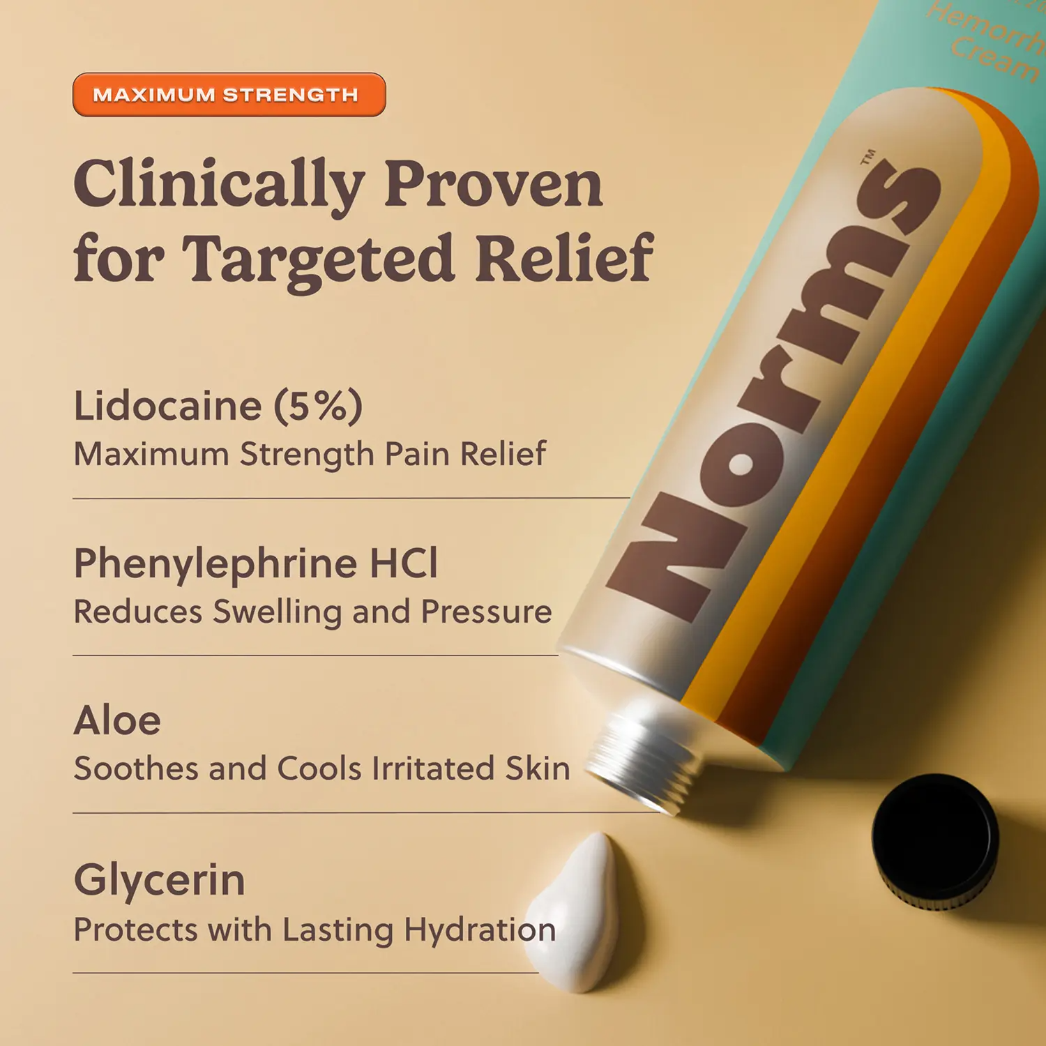 Hemorrhoid Cream: Maximum Strength Healing for Rapid Pain Relief Reduces Swelling and Provides Lasting Protection with Phenylephrine HCL, Aloe & Glycerin