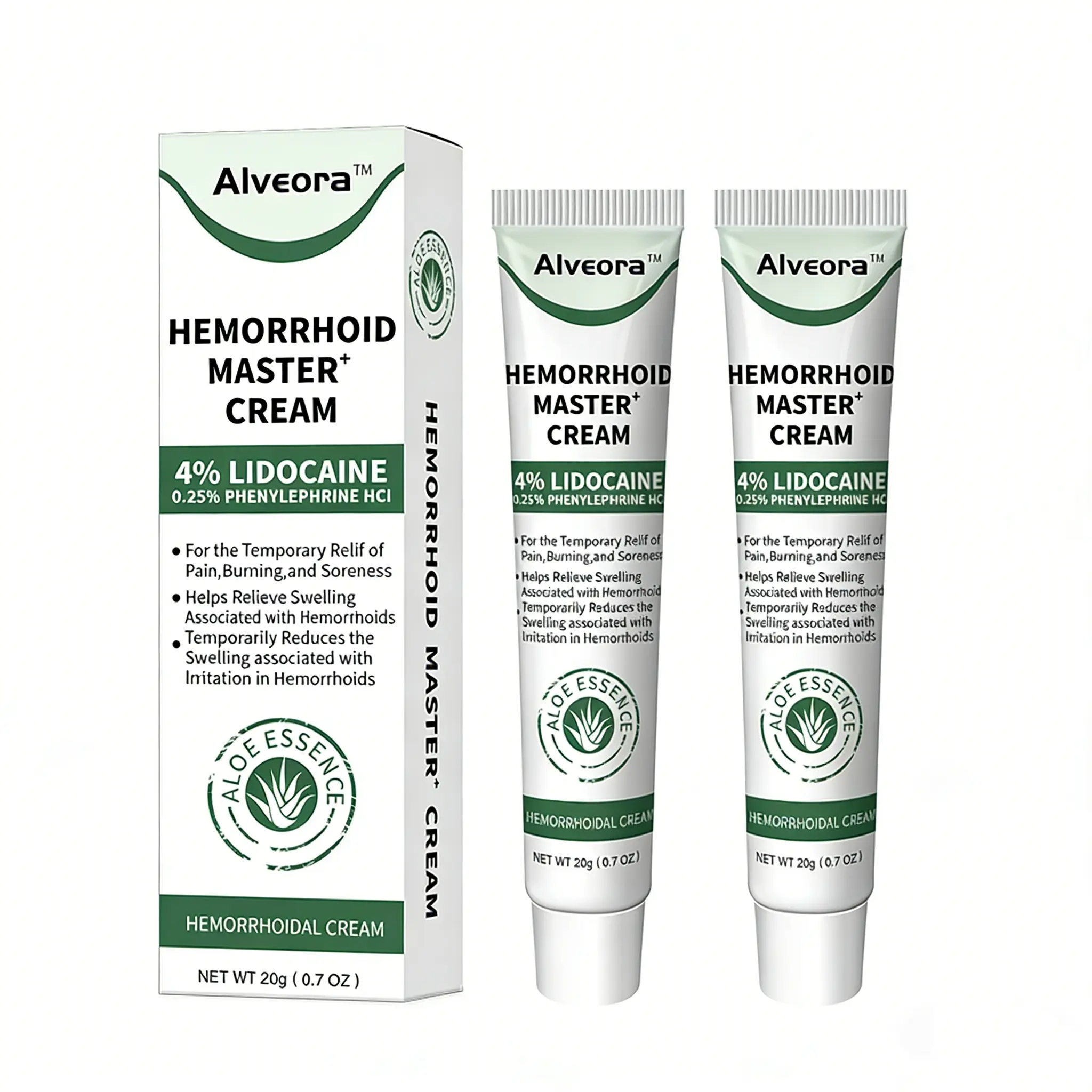 Alveora 3 Hemorrhoid，Lidocaine, glycerin, camphor, methyl salicylate, antibacterial, anti-inflammatory, cooling and itching relief, pain relief, bacterial inhibition, skin moisturizing Purple Daisy Color Solution Therapy Therapeutic
