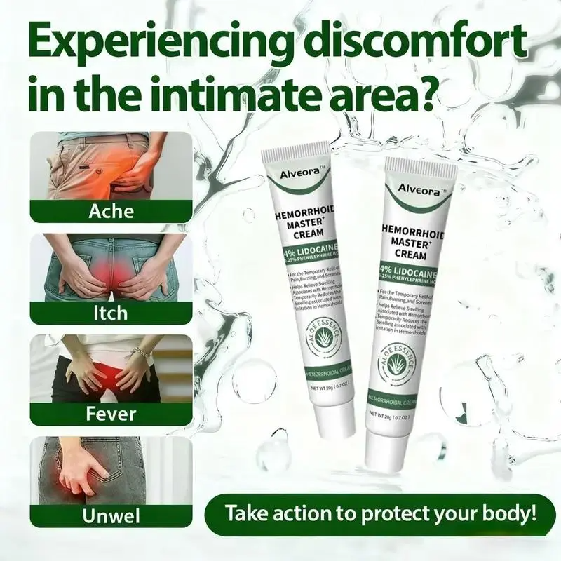 Alveora 3 Hemorrhoid，Lidocaine, glycerin, camphor, methyl salicylate, antibacterial, anti-inflammatory, cooling and itching relief, pain relief, bacterial inhibition, skin moisturizing Purple Daisy Color Solution Therapy Therapeutic