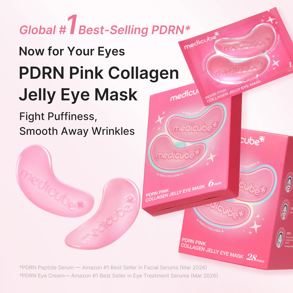 Pink Collagen Jelly Eye Mask | Hydrogel Eye Patches with PDRN, Collagen, NAD | Refreshing for Puffy, Tired Eyes | Firming for Look of Wrinkles, Fine Lines | Korean Skincare (6/28/50 Pairs)