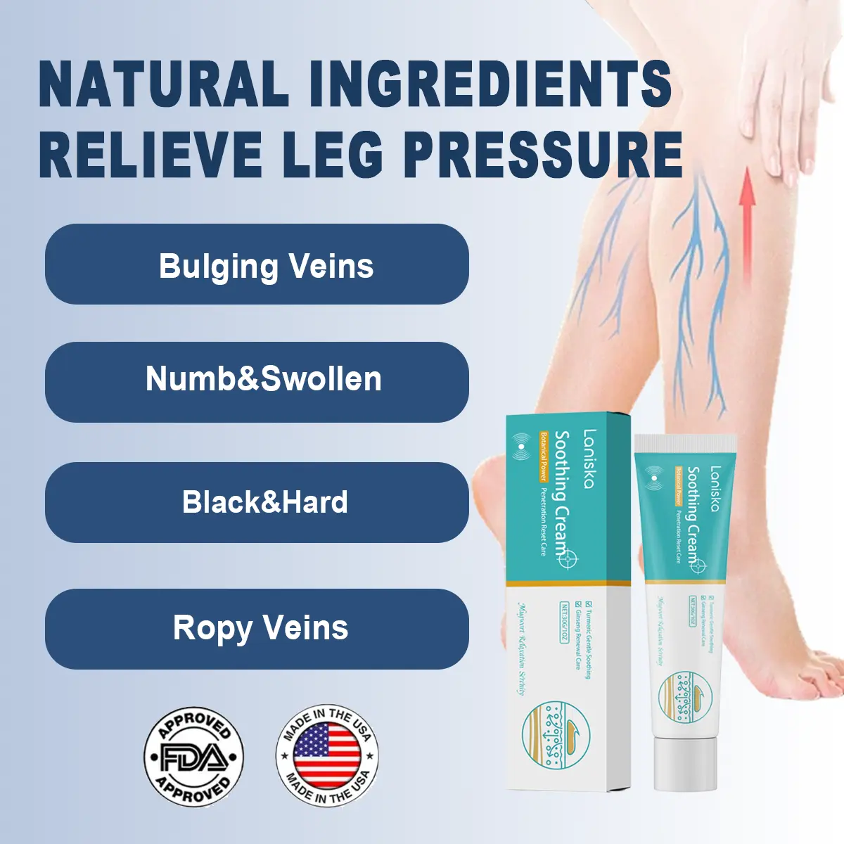 Leg Relief Gentle Herbal Varicose VeinsCream