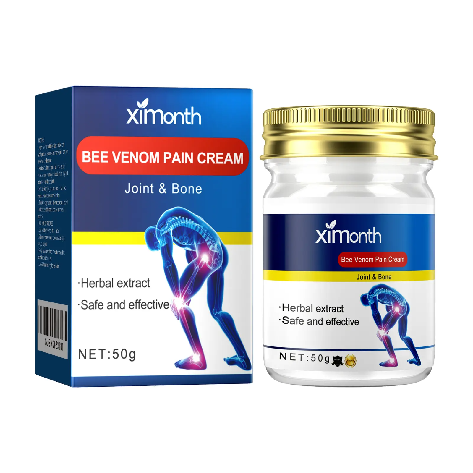 Joint and Muscle Pain Relief Cream Fast Soothing Herbal Formula for Knee Lumbar Back Shoulder and Neck Long Lasting Daily Body Care Massage 50g