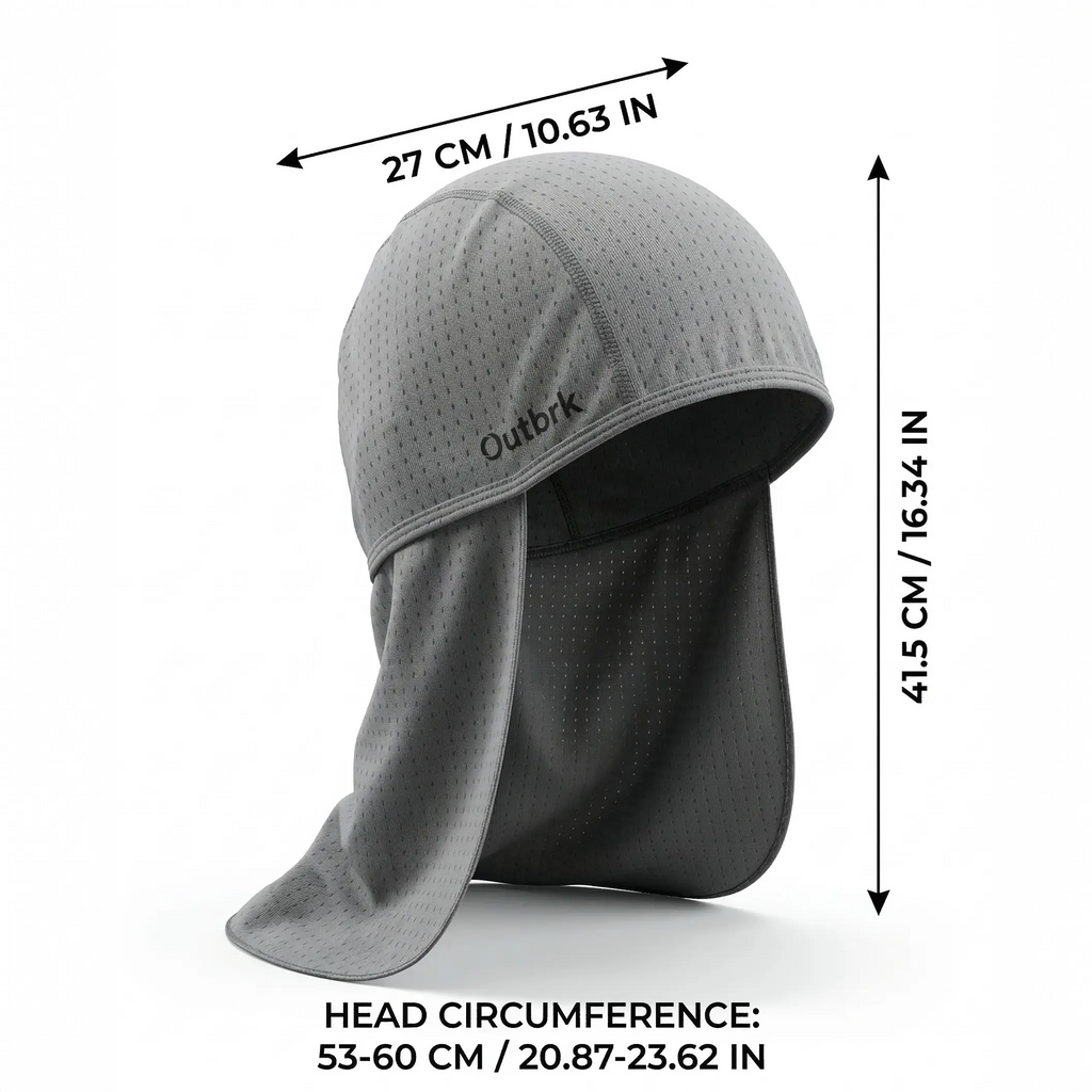 Cooling Breathable Skull Cap, Sun Shade Sun Protection Neck Shield, Quick Dry Neck Protector for Women & Men, Outdoor Gear Essential Hat