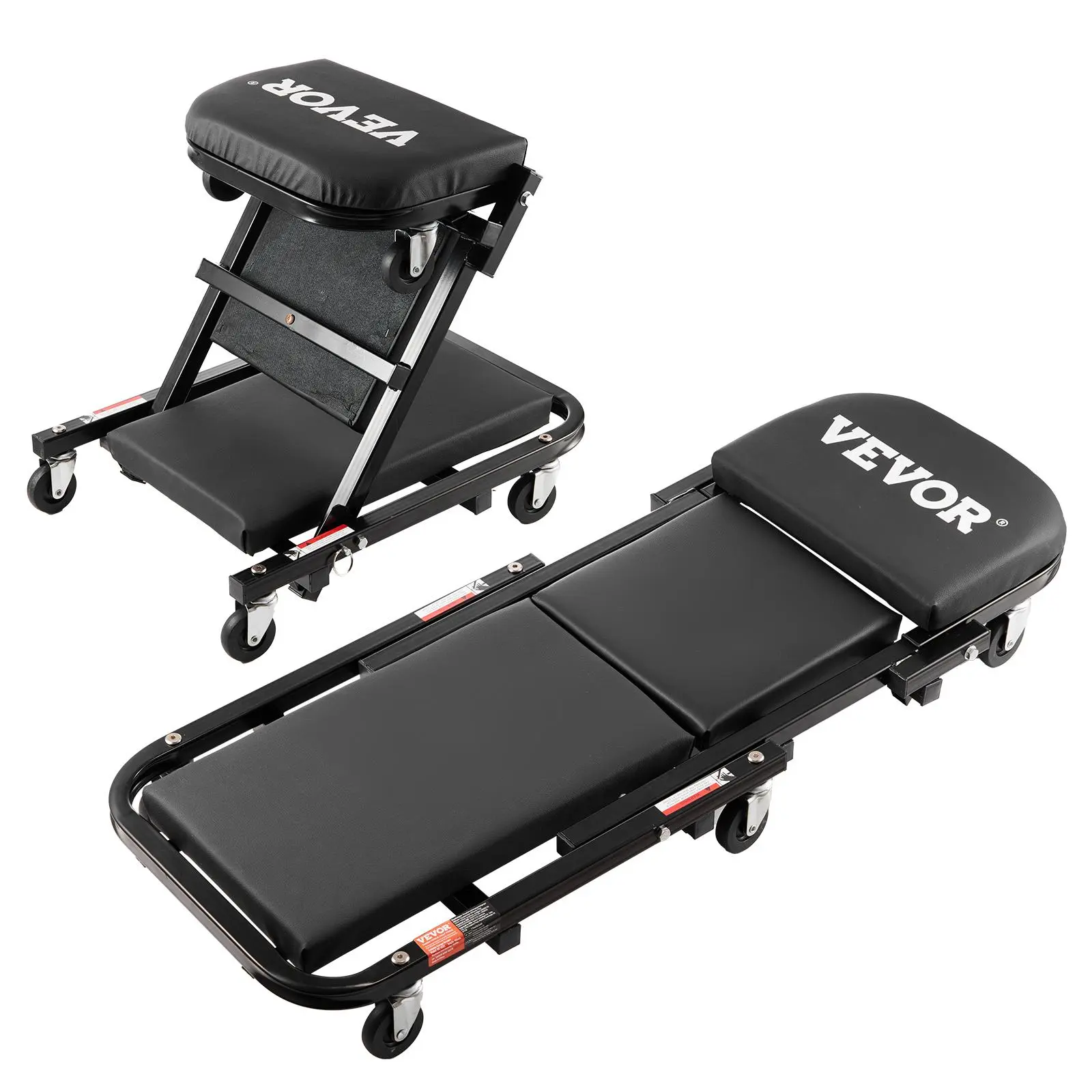 1 Garage Creeper - 36 in Auto Repair Mechanic Tool300 lbs Load Capacity6 WheelsPadded SeatSteel FrameTool TrayLay Down/Sit Chair for Vehicle Garage ShopDad Gifts for Mechanics, Auto Repair Tools, Tools And Gadgets