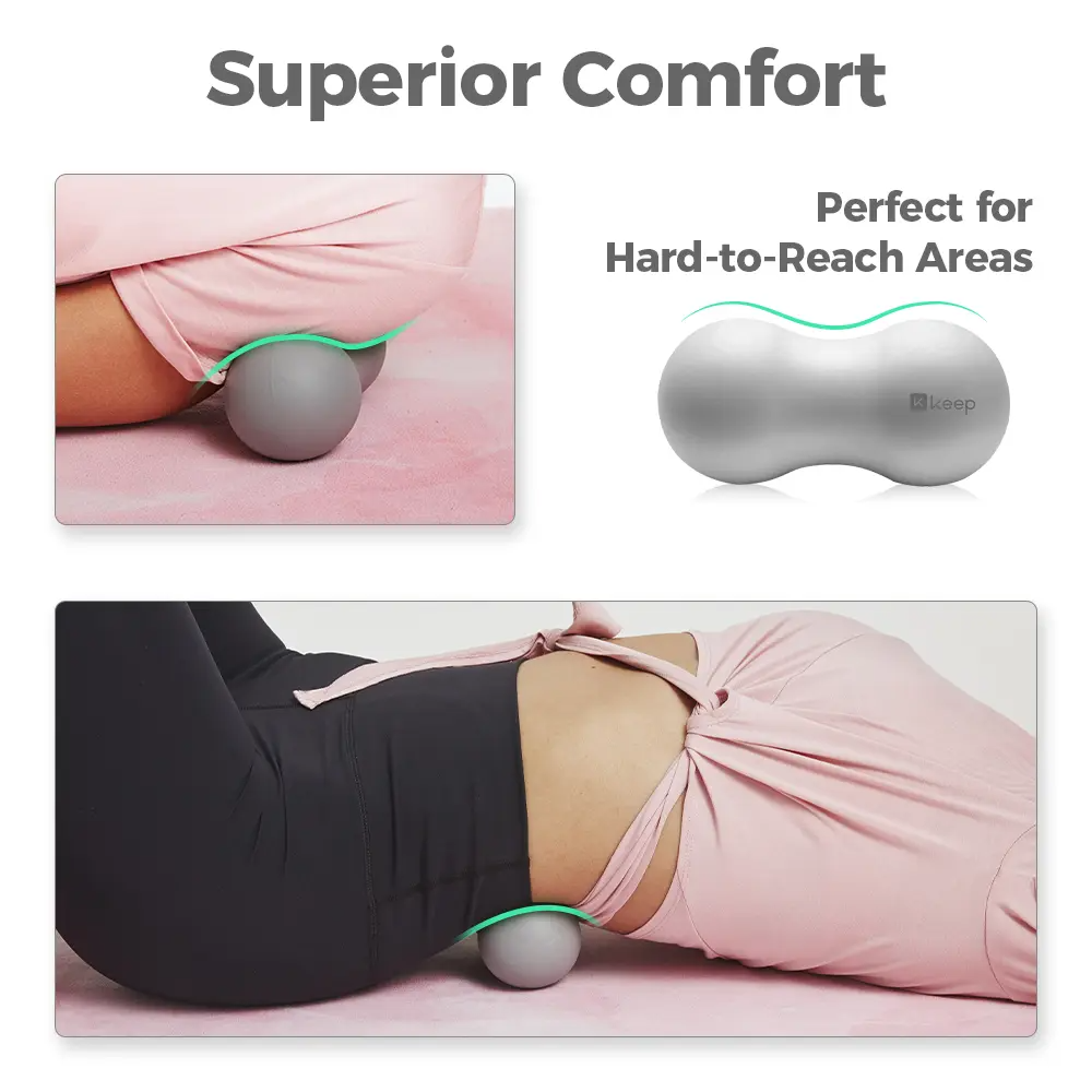Peanut Massage Ball, Double Lacrosse Ball Massage Ball Therapy, Trigger Point Deep Tissue Exercise