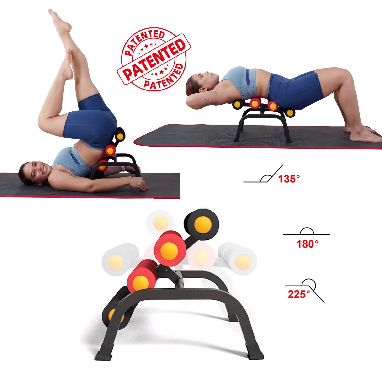 1 inversion Table,Glutes Trainer Machine, Waist & Back Exercise machine  for Lower Back, Strength Training Inversion Machine for RelaxationFoam Rollers Summervibes summerwins