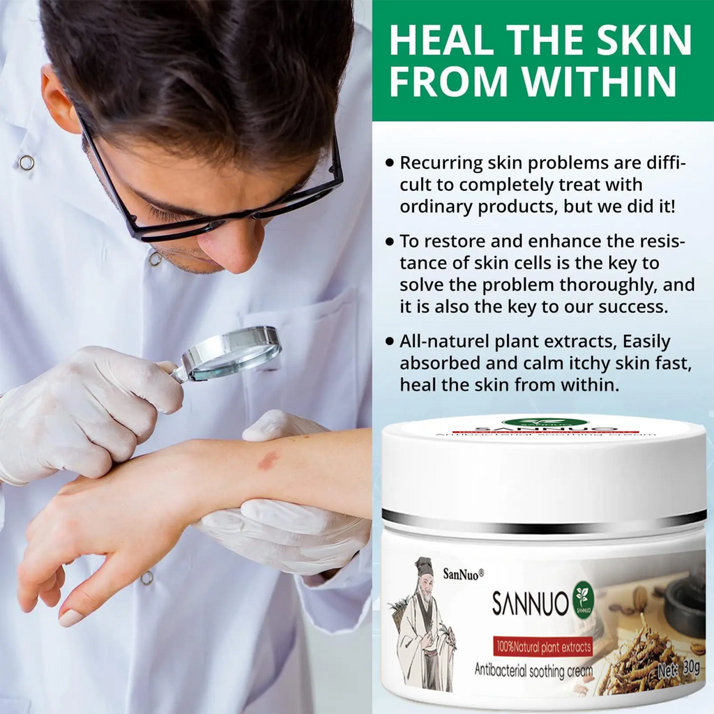 Psoriasis & Eczema Cream - Natural Herbal Ointment for Itch Relief, Dry Skin & Sensitive Skin - Soothing & Hydrating Treatment - 30g  body glaze Therapeutic  Healthy