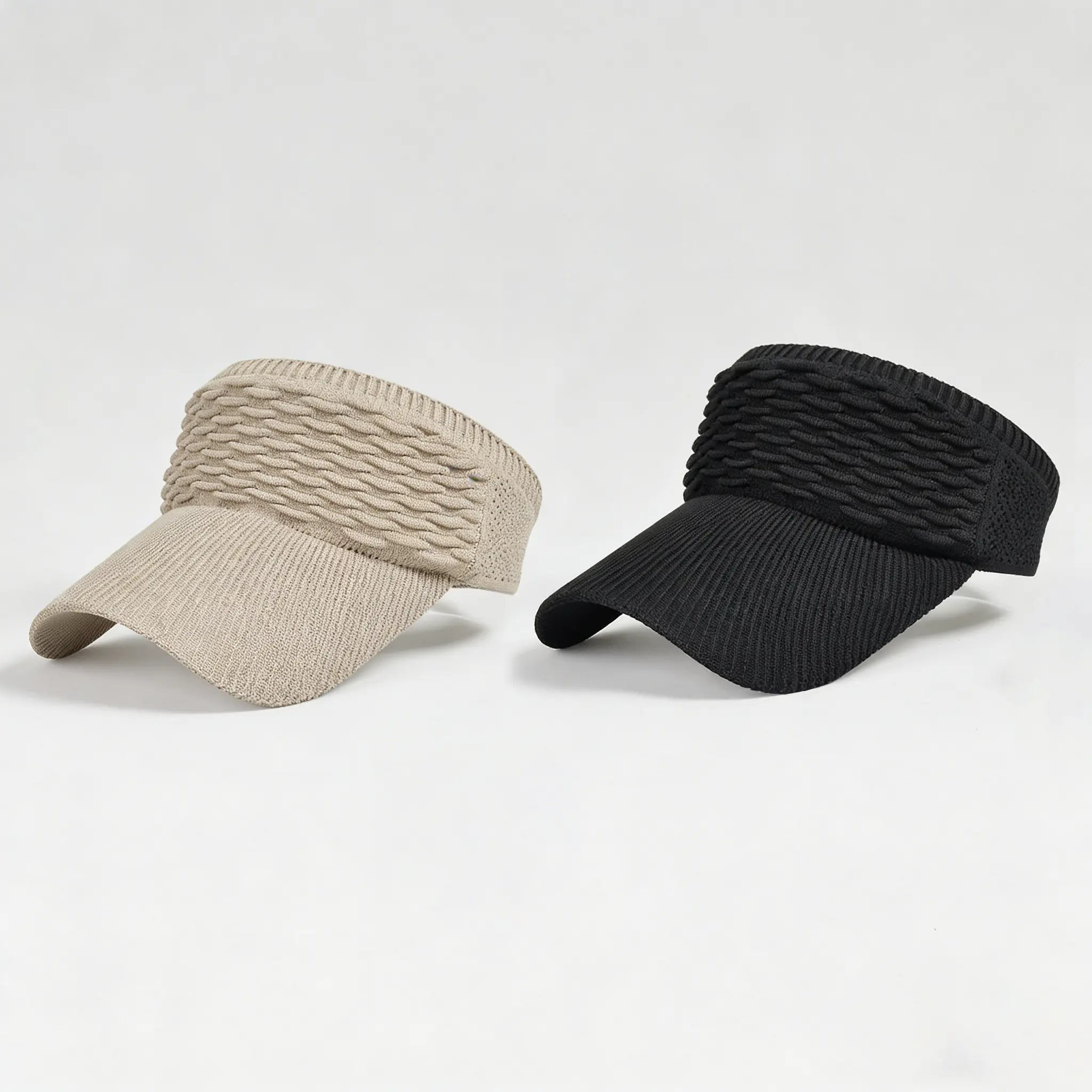 2Pcs Women's High Ponytail Sun Visor Hat |  Aesthetic Breathable Open-Top UV Protection Cap | Birthday Gift for Her Running Hiking Beach Travel Outdoor Daily Wear