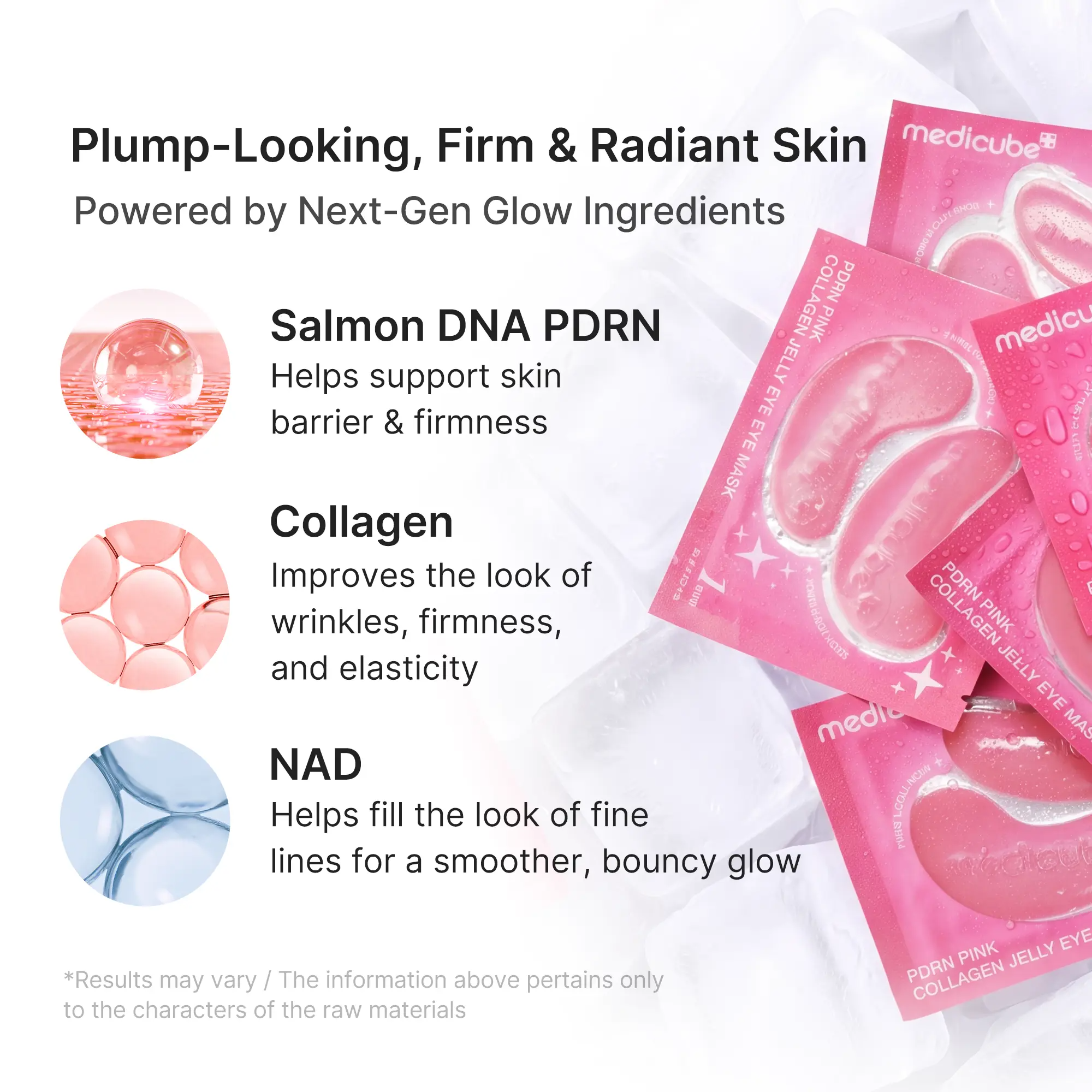 Pink Collagen Jelly Eye Mask | Hydrogel Eye Patches with PDRN, Collagen, NAD | Refreshing for Puffy, Tired Eyes | Firming for Look of Wrinkles, Fine Lines | Korean Skincare (6/28/50 Pairs)