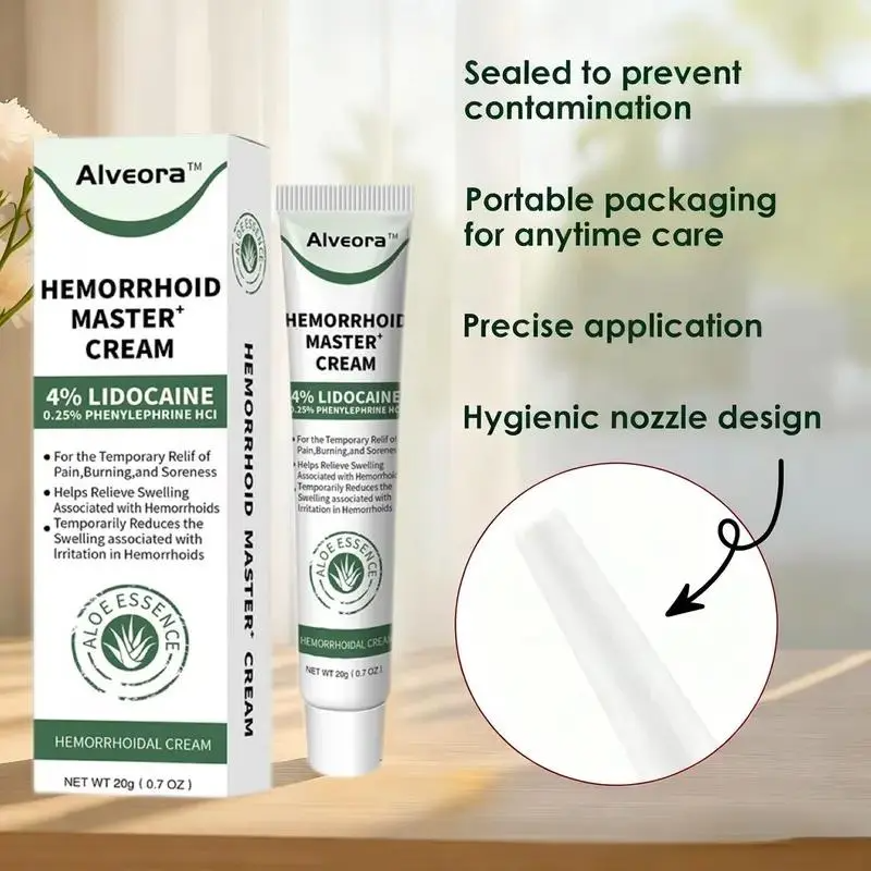 Alveora 3 Hemorrhoid，Lidocaine, glycerin, camphor, methyl salicylate, antibacterial, anti-inflammatory, cooling and itching relief, pain relief, bacterial inhibition, skin moisturizing Purple Daisy Color Solution Therapy Therapeutic