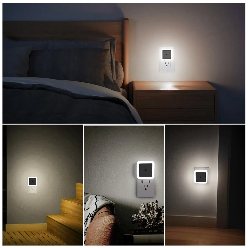 Night Light, Night Lights Plug into Wall 6-Pack, Plug in Night Light, Dusk to Dawn Nightlight Led Night Lights for Bedroom, Bathroom, Hallway Warm White Home Lighting