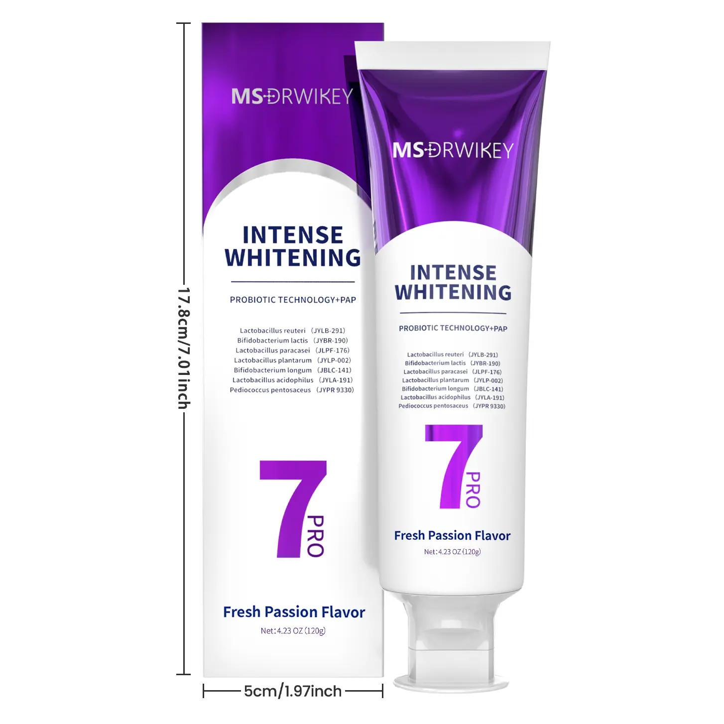 New 7-Pro Intensive Toothpaste | Upgraded Purple Formula with 7 Probiotics |  Long-Lasting Freshness