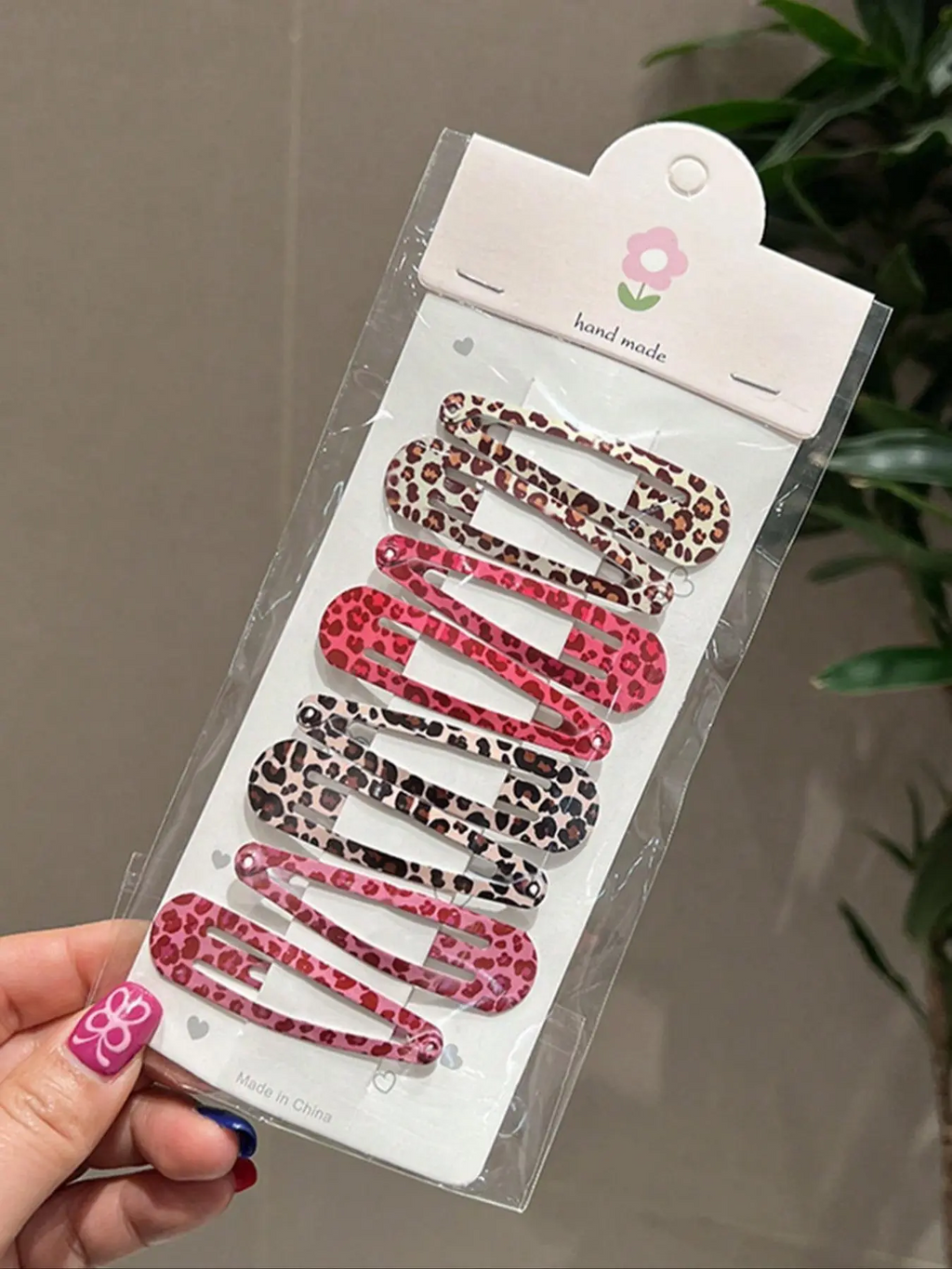 1 Leopard Print Star & Water Drop Shaped Hair Clips Metal, Punk Style Hair Accessories for Women, Trendy All-match & Exquisite Hair Clip for Daily & Party Wear, Hair Clip Set