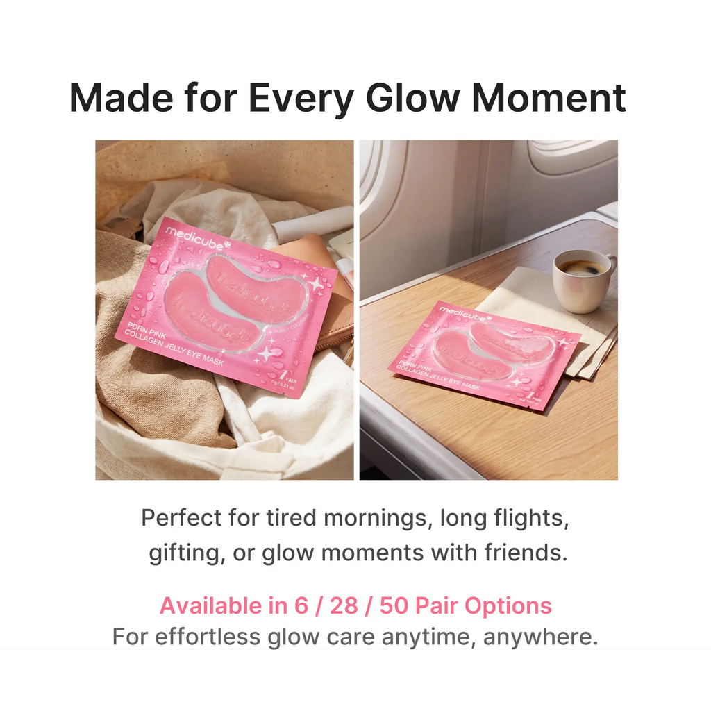 Pink Collagen Jelly Eye Mask | Hydrogel Eye Patches with PDRN, Collagen, NAD | Refreshing for Puffy, Tired Eyes | Firming for Look of Wrinkles, Fine Lines | Korean Skincare (6/28/50 Pairs)