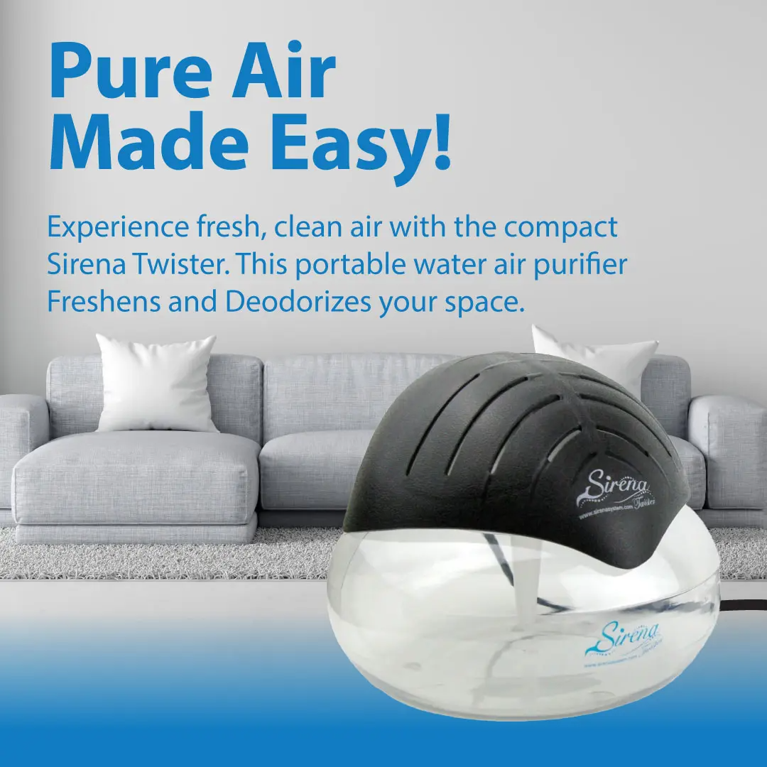 The Original Air Purifier Water Filter Air Cleaner For Home Essential Oil Aromatizer With LED Night Light For Smoke