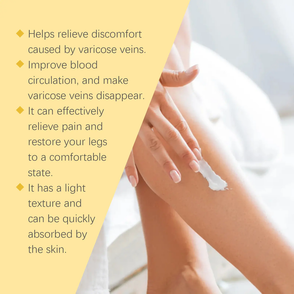 Bee Venom Extract Varicose Veins Cream, Pain & Swelling Relief Body Lotion, 100g Moisturizer