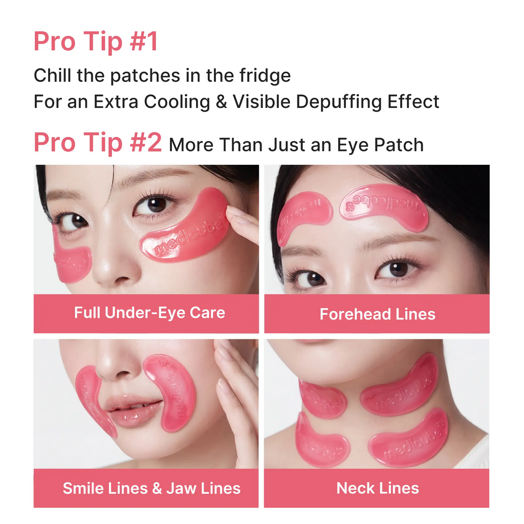 Pink Collagen Jelly Eye Mask | Hydrogel Eye Patches with PDRN, Collagen, NAD | Refreshing for Puffy, Tired Eyes | Firming for Look of Wrinkles, Fine Lines | Korean Skincare (6/28/50 Pairs)