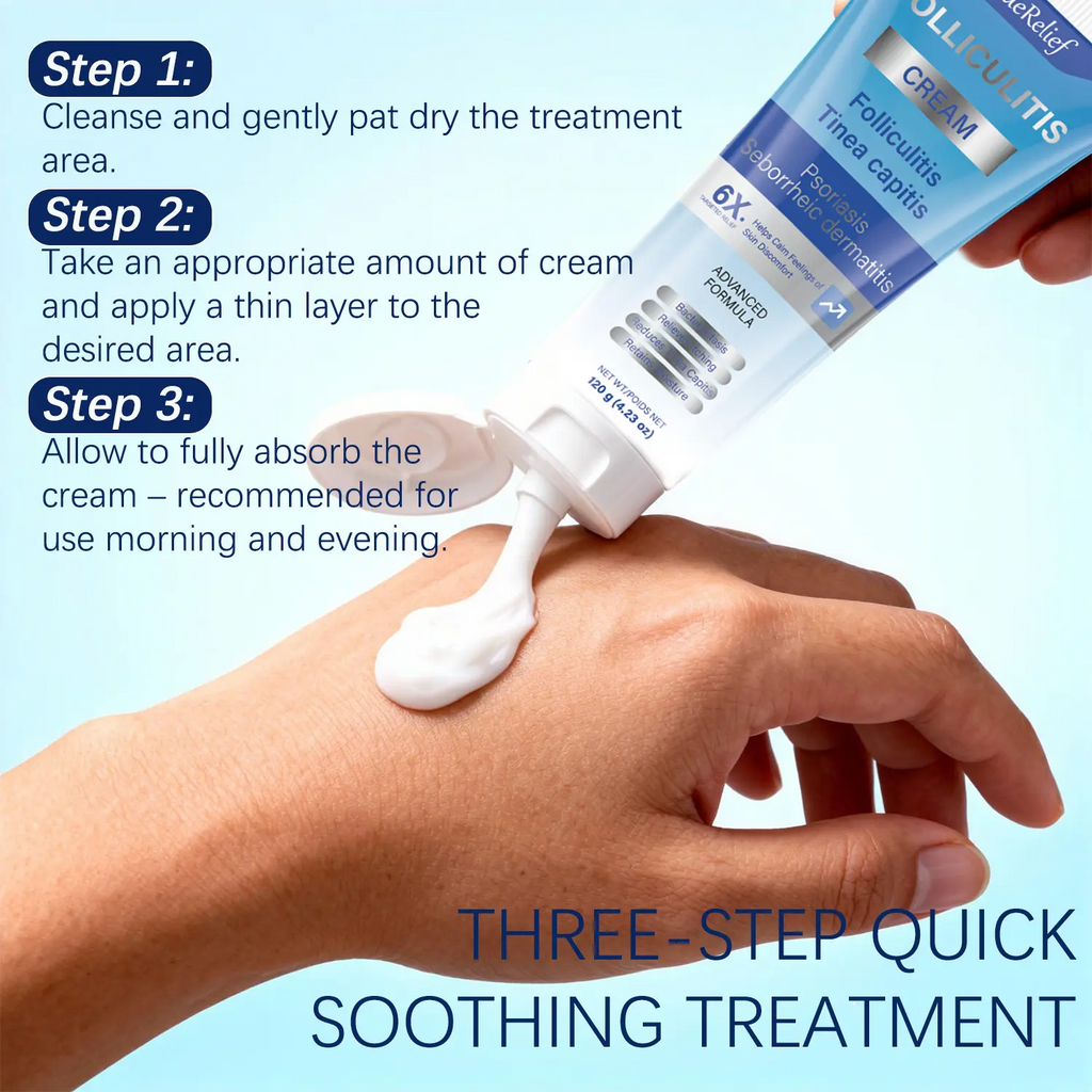 TrueRelief Botanical Folliculitis Care Cream – Soothing Moisturizer for Scalp, Face & Body