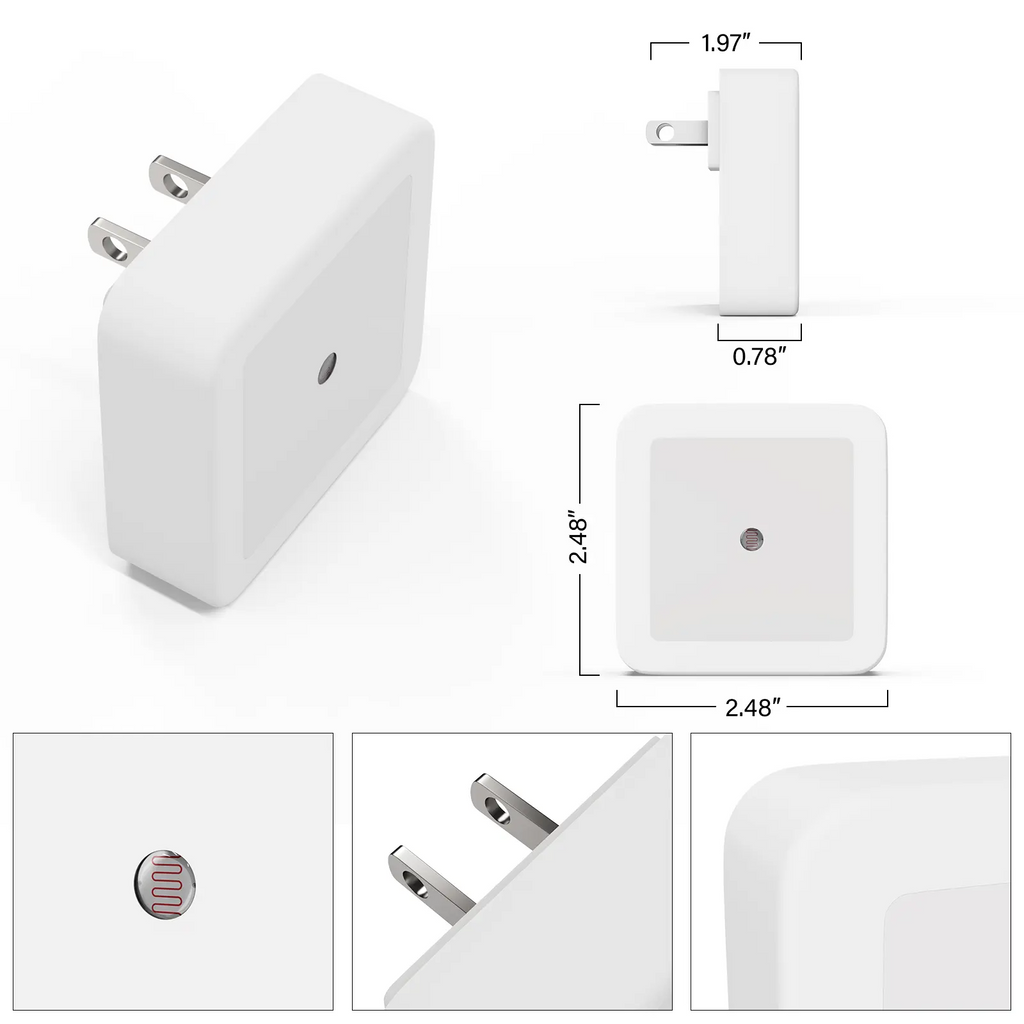 Night Light, Night Lights Plug into Wall 6-Pack, Plug in Night Light, Dusk to Dawn Nightlight Led Night Lights for Bedroom, Bathroom, Hallway Warm White Home Lighting
