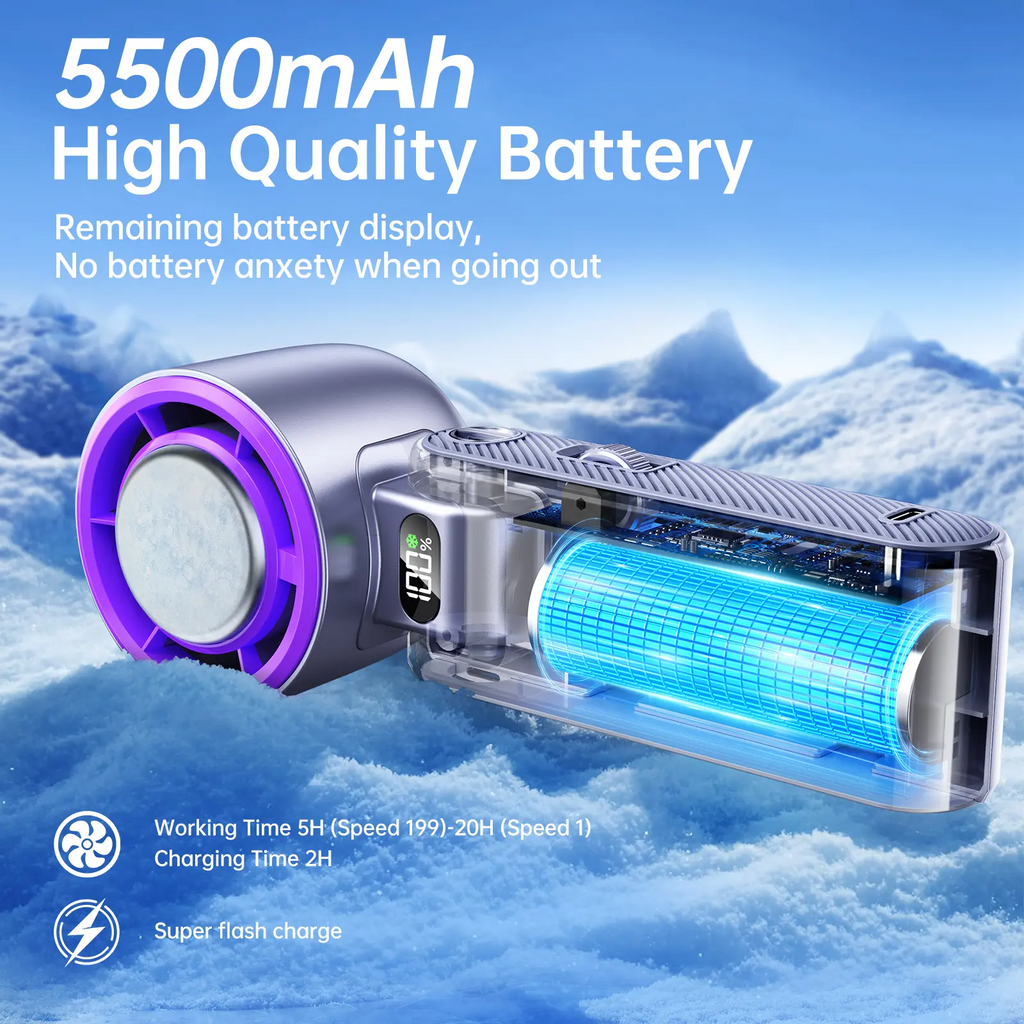 Portable fan Handheld High Speed Fan 199 Adjustable Levels