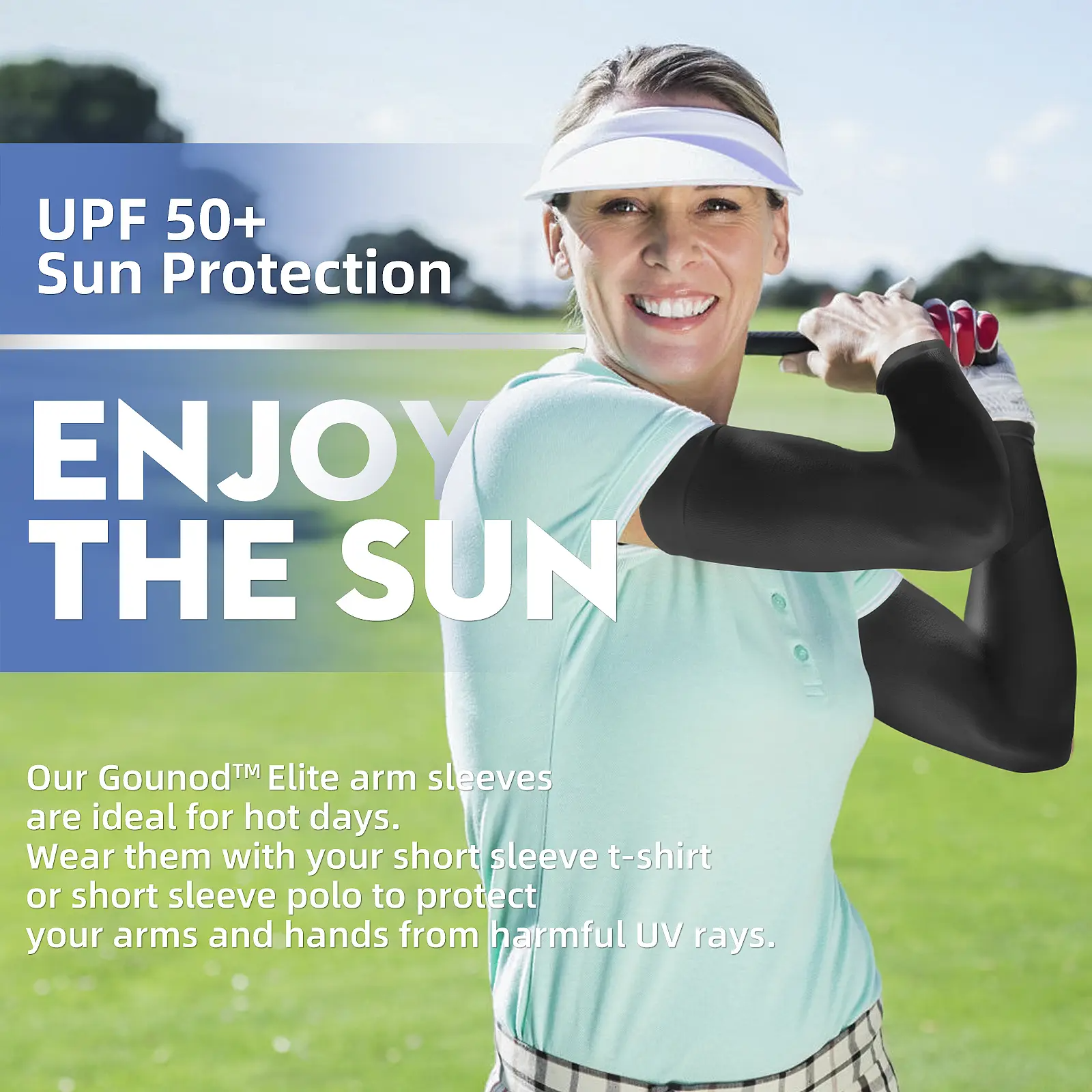 UPF 50+ UV Sun Protection Arm Sleeves – Cooling Sleeves for Men, Women & Youth