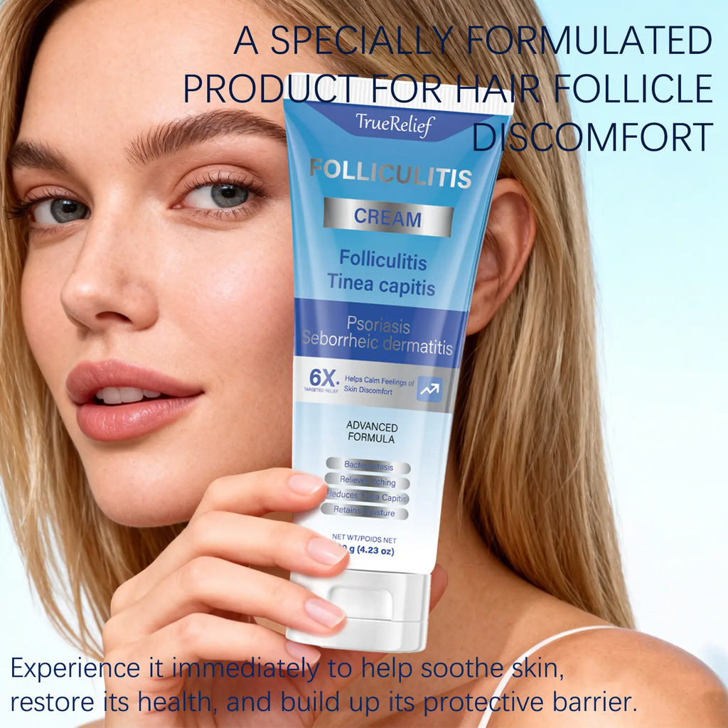 TrueRelief Botanical Folliculitis Care Cream – Soothing Moisturizer for Scalp, Face & Body