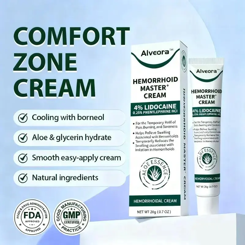 Alveora 3 Hemorrhoid，Lidocaine, glycerin, camphor, methyl salicylate, antibacterial, anti-inflammatory, cooling and itching relief, pain relief, bacterial inhibition, skin moisturizing Purple Daisy Color Solution Therapy Therapeutic