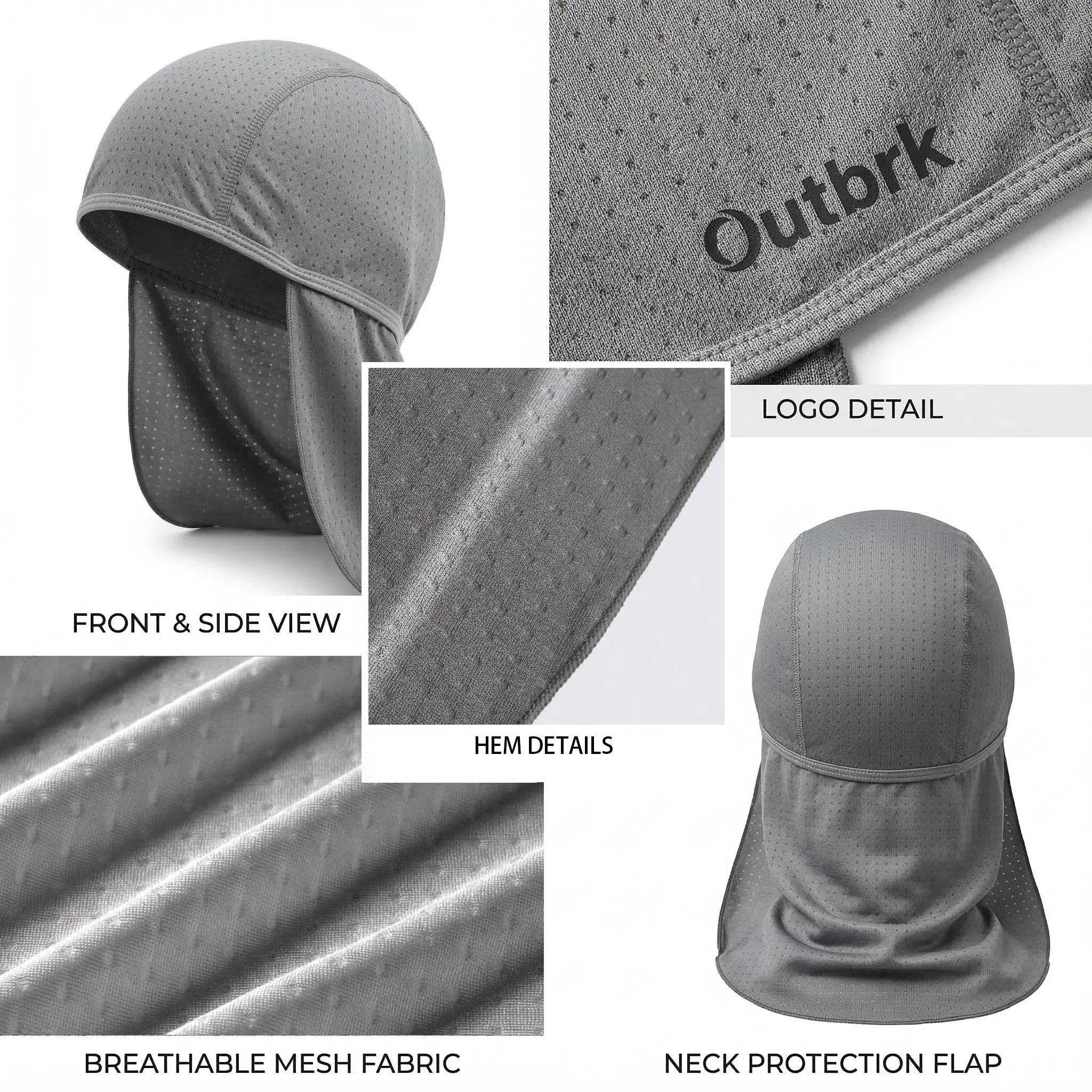 Cooling Breathable Skull Cap, Sun Shade Sun Protection Neck Shield, Quick Dry Neck Protector for Women & Men, Outdoor Gear Essential Hat