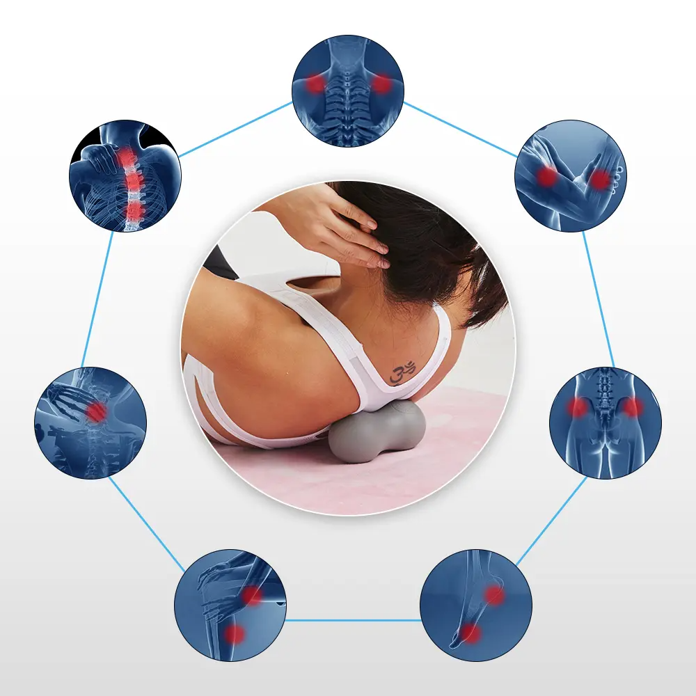 Peanut Massage Ball, Double Lacrosse Ball Massage Ball Therapy, Trigger Point Deep Tissue Exercise