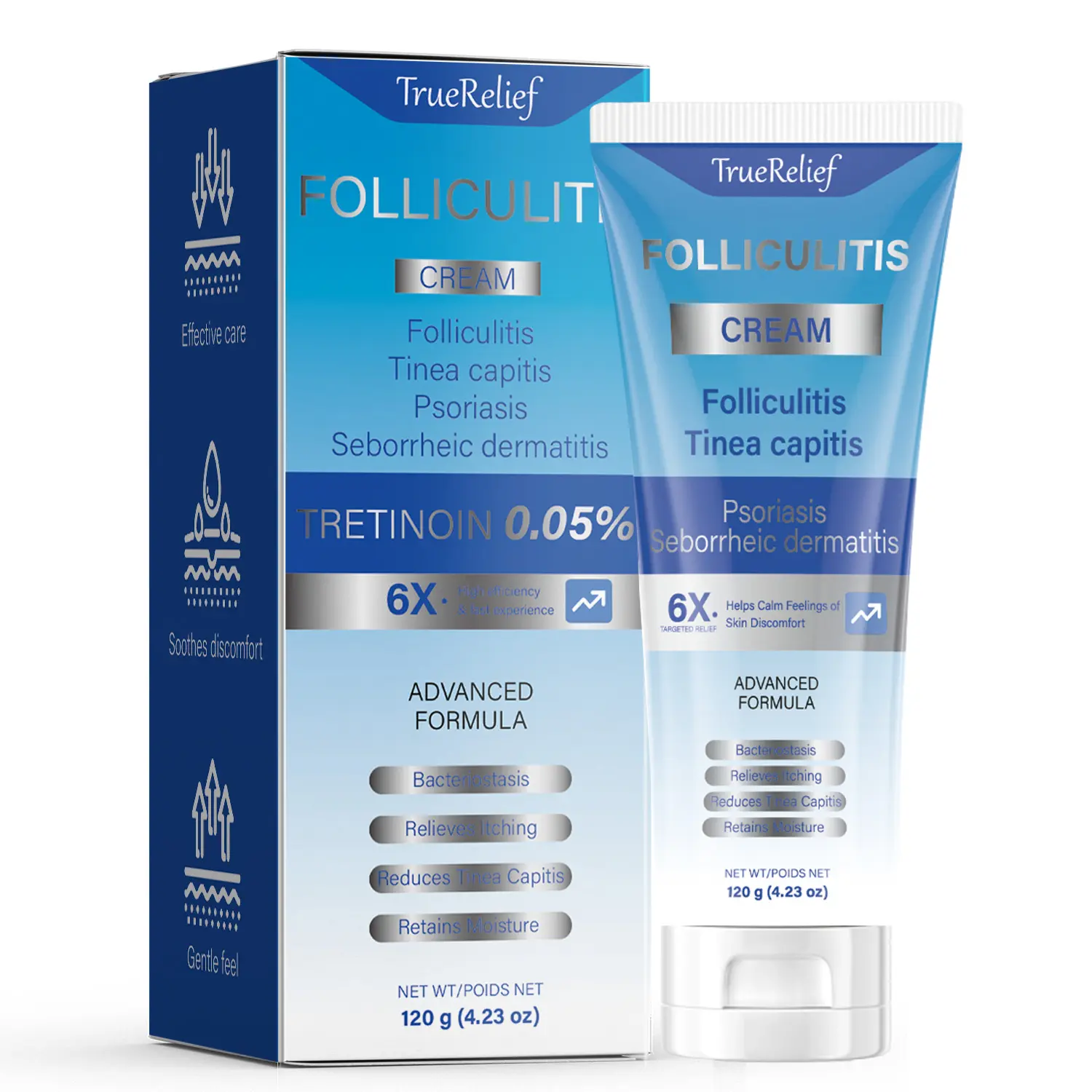 TrueRelief Botanical Folliculitis Care Cream – Soothing Moisturizer for Scalp, Face & Body