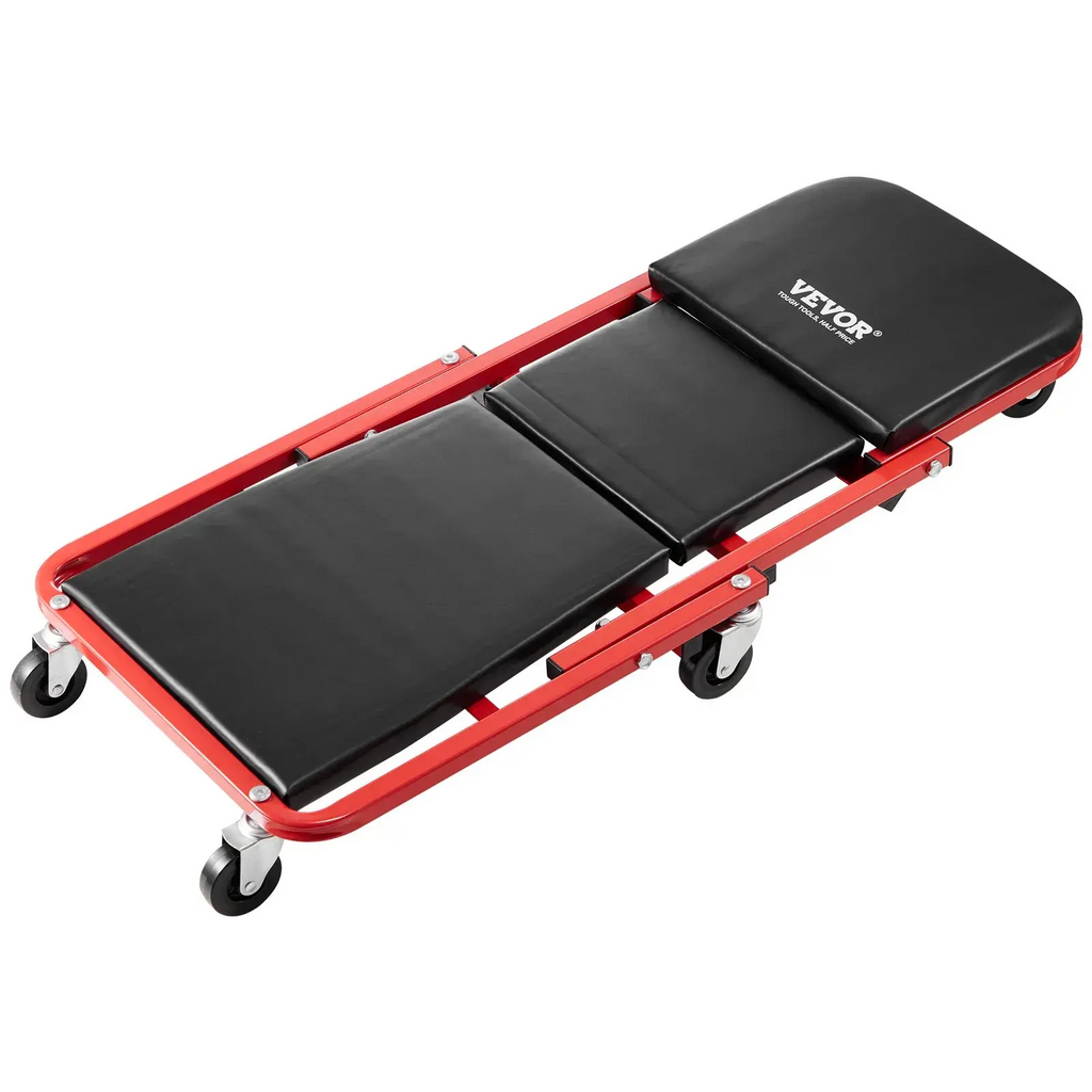 1 Garage Creeper - 36 in Auto Repair Mechanic Tool300 lbs Load Capacity6 WheelsPadded SeatSteel FrameTool TrayLay Down/Sit Chair for Vehicle Garage ShopDad Gifts for Mechanics, Auto Repair Tools, Tools And Gadgets